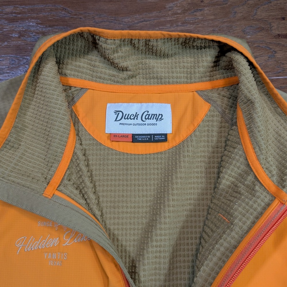 Duck Camp Men's Size 3XL Lightweight Grid Tech Fleece 1/2 Zip Outdoor‎ Fishing - Picture 2 of 12